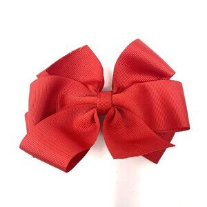Nordstrom Vintage Preowned Red Grosgrain Ribbon French Barrette Knot Bow